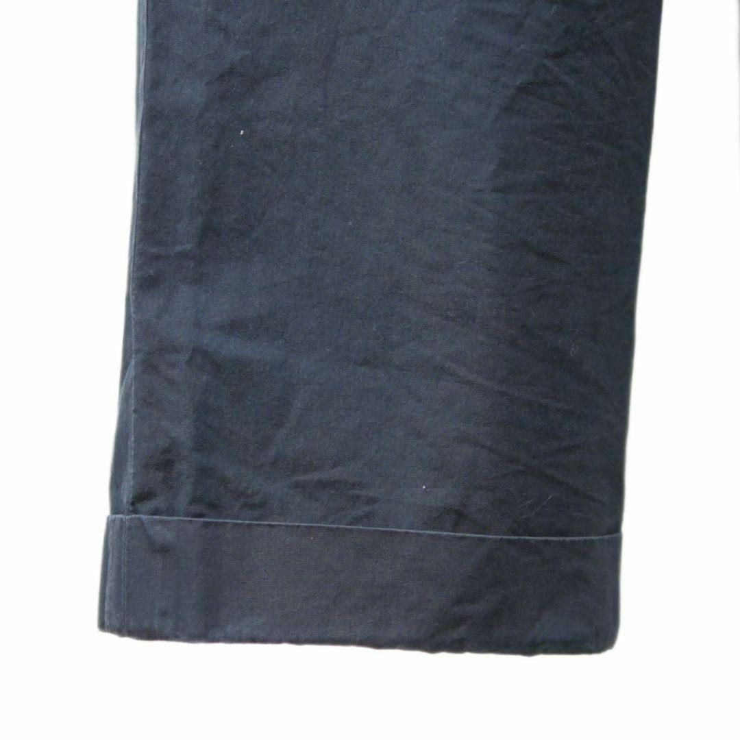 MARGARET HOWELL(マーガレットハウエル)の美品 マーガレットハウエル ワイド タック パンツ クロップド M 1 ブラック レディースのパンツ(クロップドパンツ)の商品写真