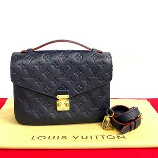 ルイヴィトン(LOUIS VUITTON)の未使用保管品 LOUIS VUITTON ルイヴィトン ポシェットメティス MM モノグラムアンプラント 2way ハンドバッグ ショルダーバッグ 紺 69739(ショルダーバッグ)