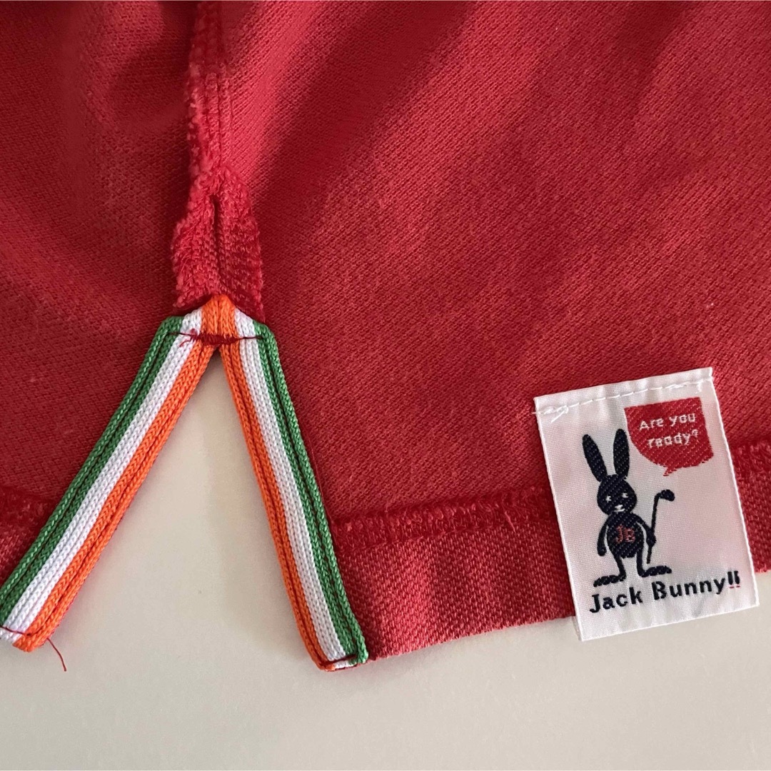 JACK BUNNY!!(ジャックバニー)のJack Bunny!!ジャックバニー 半袖ポロシャツ サイズ4赤色レッドメンズ スポーツ/アウトドアのゴルフ(ウエア)の商品写真