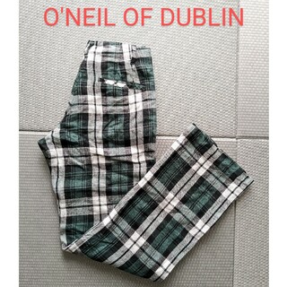 オニールオブダブリン(O'NEIL of DUBLIN)の新品同様 O'NEIL OF DUBLIN アイルランド製 チェック柄パンツ(カジュアルパンツ)