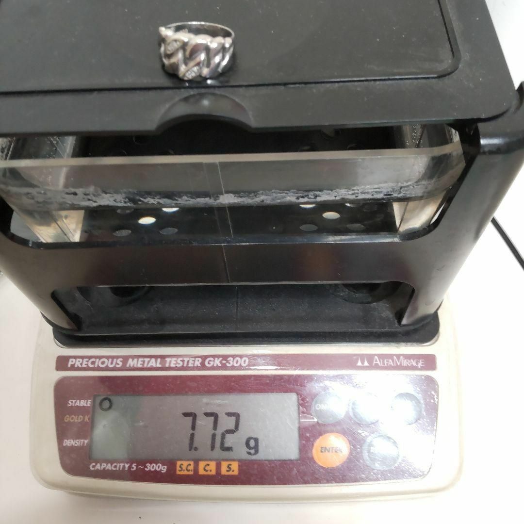 Pt900　 7.7g 　ダイヤ0.03ct　ダイヤ一粒取れ　13号　ZJ156 レディースのアクセサリー(リング(指輪))の商品写真