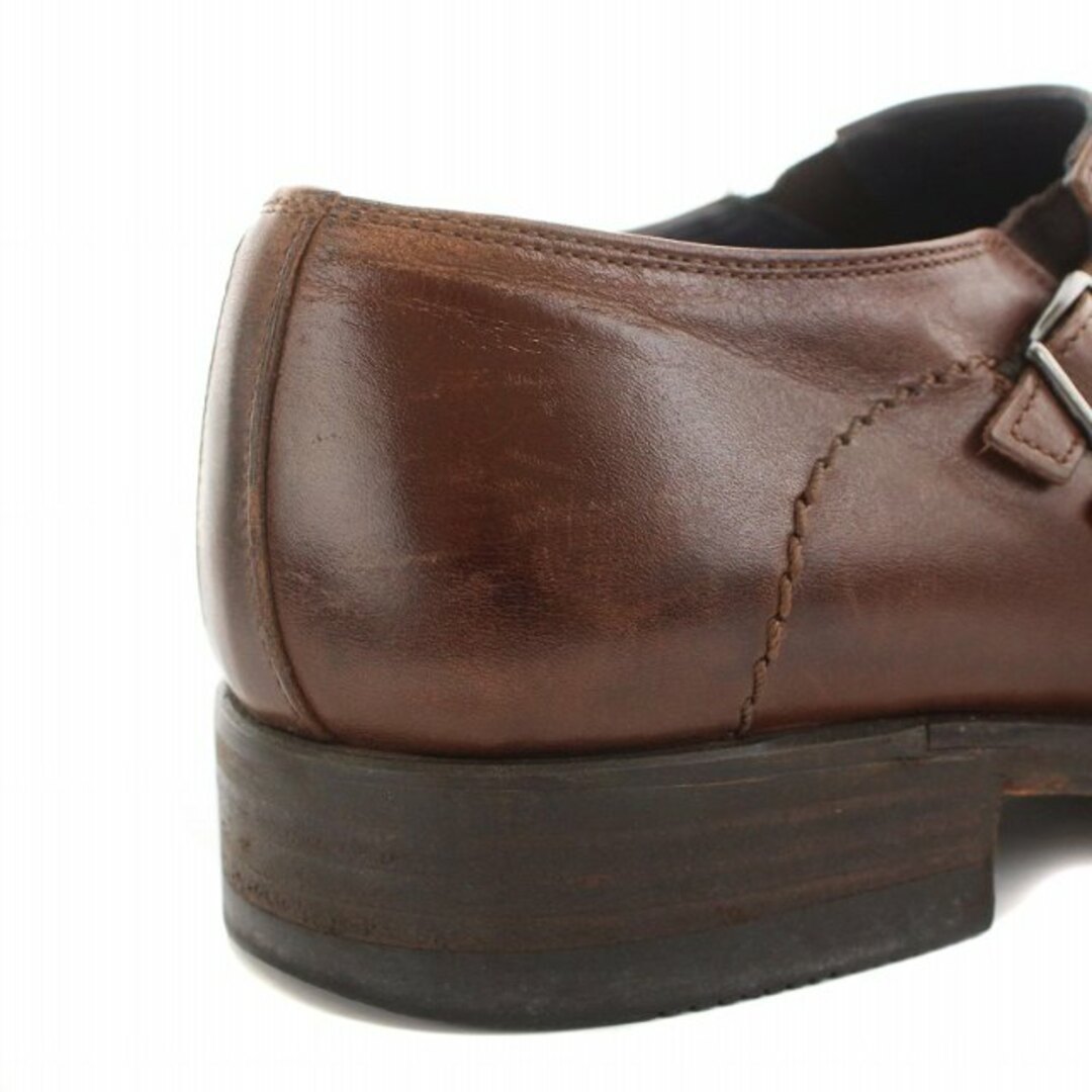 other(アザー)の NICOLE モンクストラップ ダブル 革靴  ビジネスシューズ 25cm 茶 メンズの靴/シューズ(ドレス/ビジネス)の商品写真