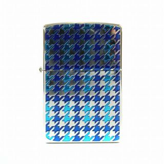 ZIPPO - ZIPPO オイルライター 千鳥柄 総柄 喫煙グッズ 火花確認済 シルバー色 青