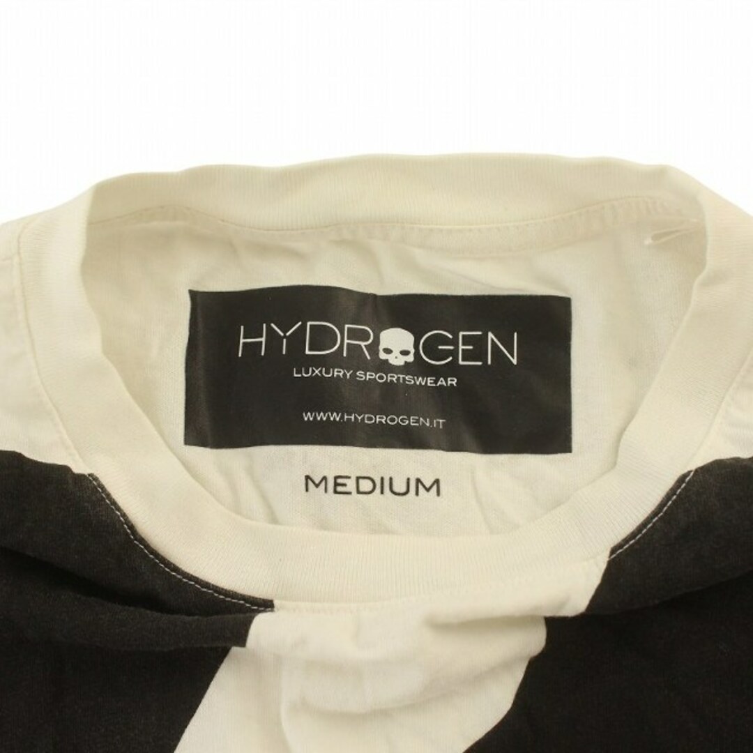 HYDROGEN(ハイドロゲン)のHYDROGEN Tシャツ ロンT 長袖 スカルロゴ クルーネック M 白 メンズのトップス(Tシャツ/カットソー(七分/長袖))の商品写真
