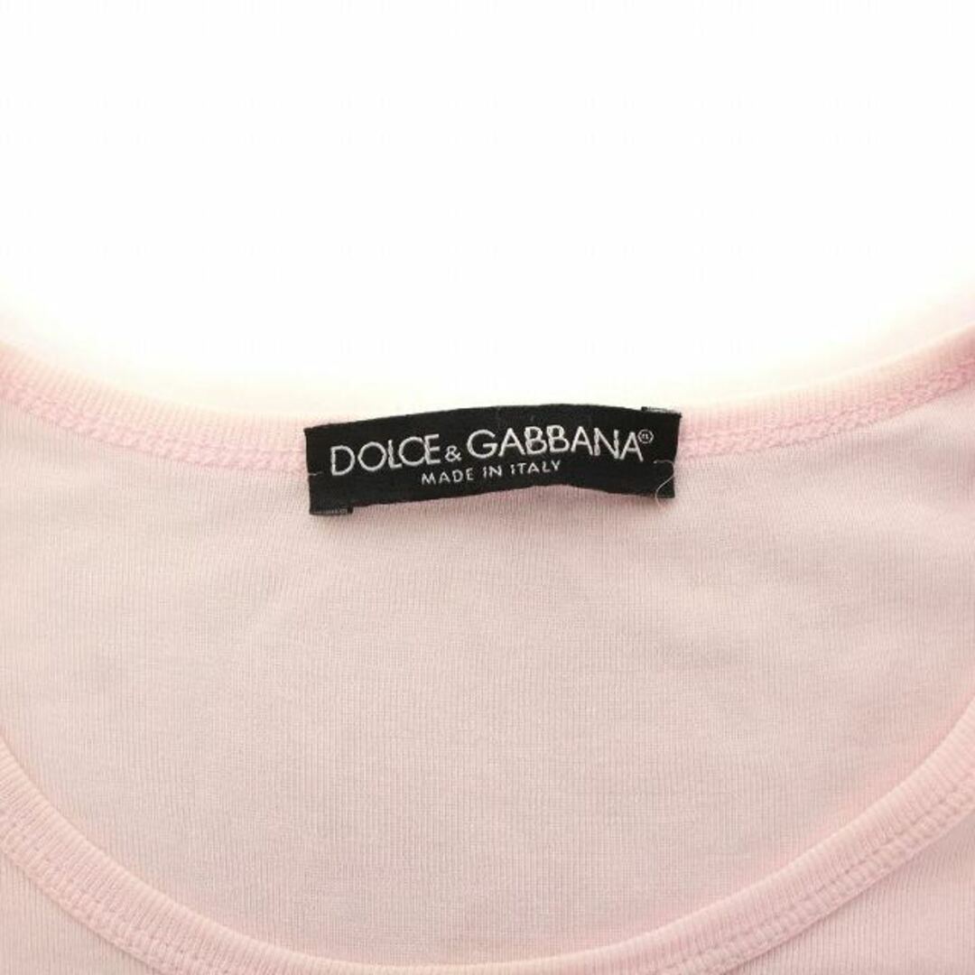 DOLCE&GABBANA(ドルチェアンドガッバーナ)のドルチェ&ガッバーナ ドルガバ Tシャツ カットソー 半袖 プリント ピンク レディースのトップス(Tシャツ(半袖/袖なし))の商品写真