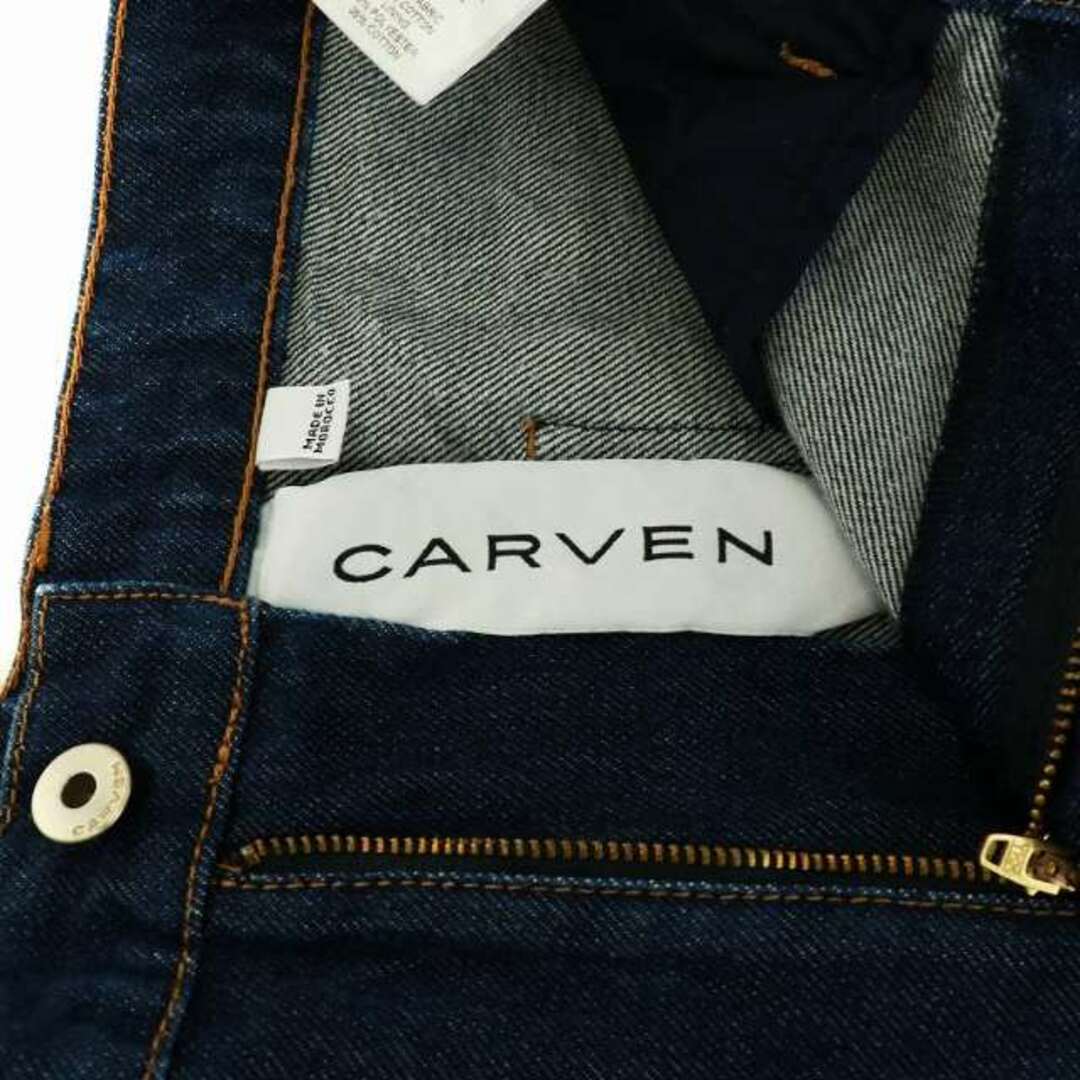 CARVEN(カルヴェン)のカルヴェン デニムパンツ ジーンス クロップド ジップアップ 38 M 紺 レディースのパンツ(デニム/ジーンズ)の商品写真