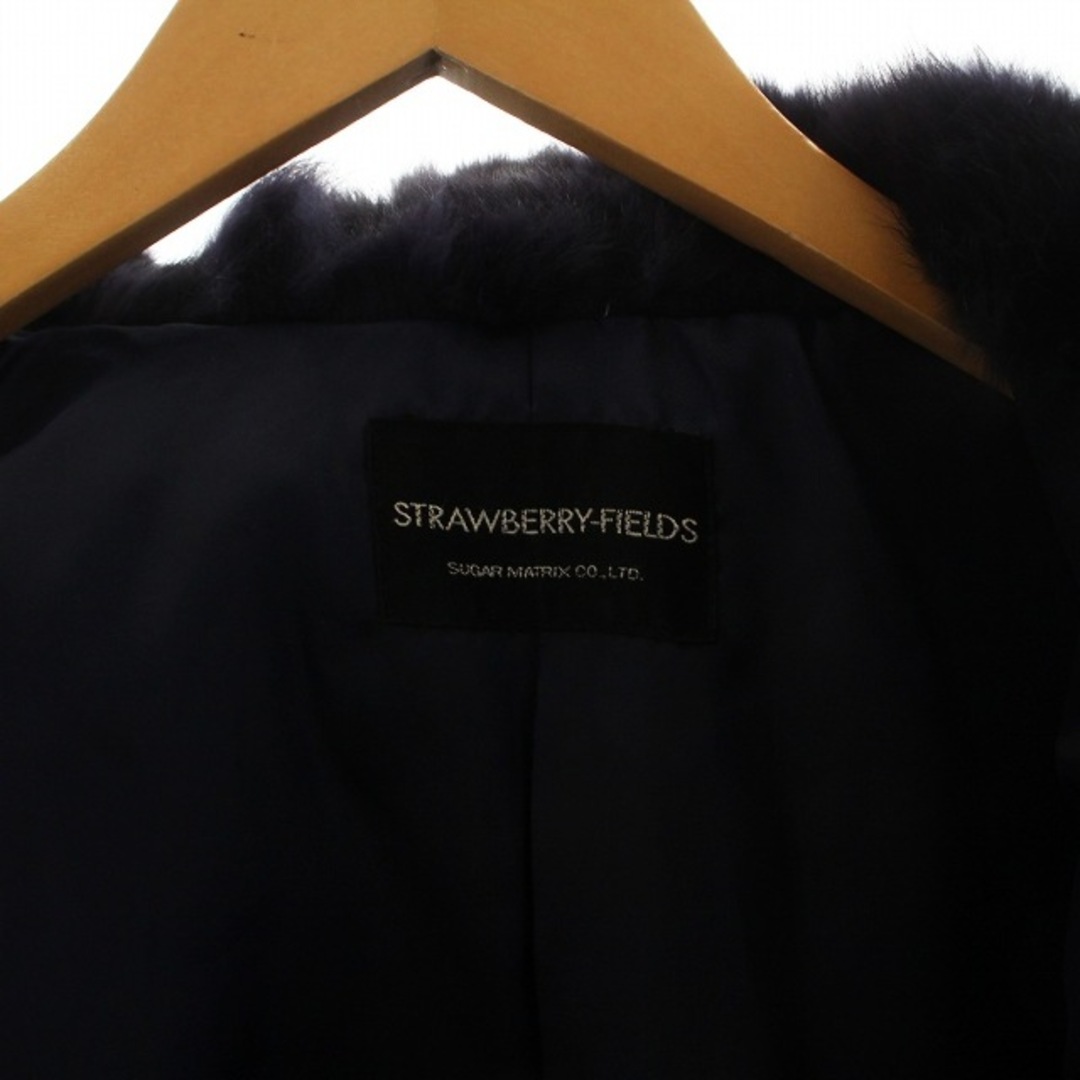 STRAWBERRY-FIELDS(ストロベリーフィールズ)のストロベリーフィールズ 毛皮コート ラビットファー ショート 長袖 総裏地 レディースのジャケット/アウター(毛皮/ファーコート)の商品写真