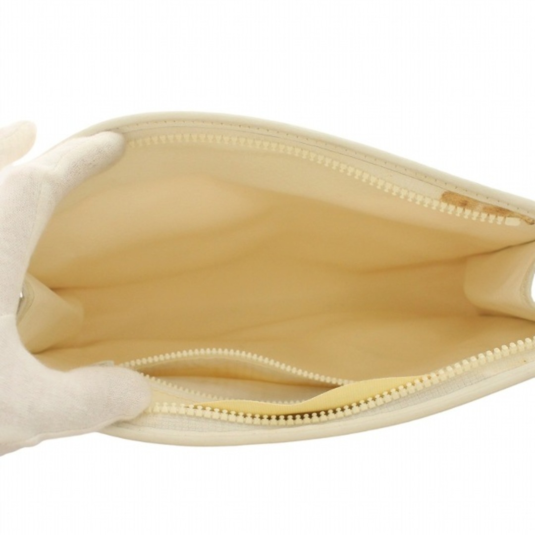 celine(セリーヌ)のセリーヌ クラッチバッグ セカンドバッグ マカダム柄 総柄 PVC レザー 白 レディースのバッグ(クラッチバッグ)の商品写真