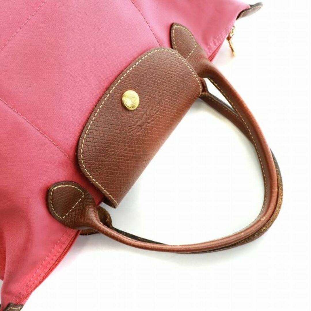 LONGCHAMP(ロンシャン)のロンシャン プリアージュ ハンドバッグ ミニトート ロゴ ナイロン 無地 ピンク レディースのバッグ(ハンドバッグ)の商品写真