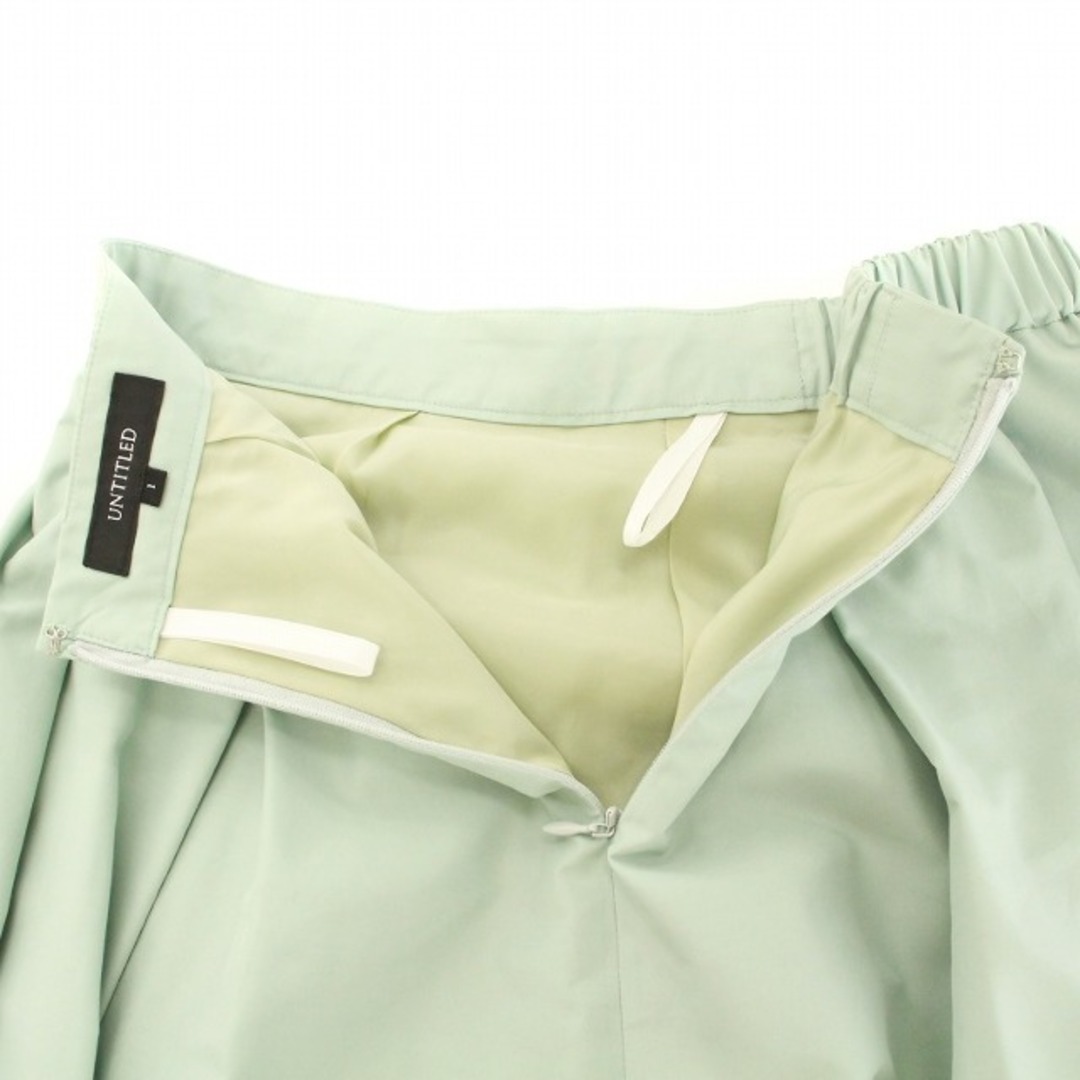 UNTITLED(アンタイトル)のアンタイトル UNTITLED フレアスカート ギャザー ひざ丈 1 S 緑 レディースのスカート(ひざ丈スカート)の商品写真
