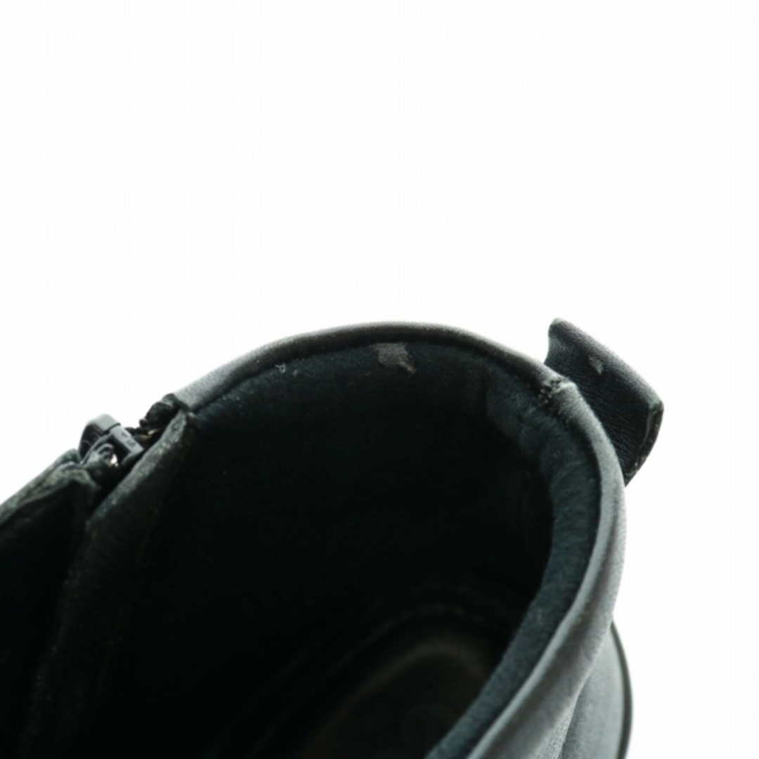 other(アザー)のエコー ショートブーツ レザー スクエアトゥ サイドファスナー 23.5cm 黒 レディースの靴/シューズ(ブーツ)の商品写真