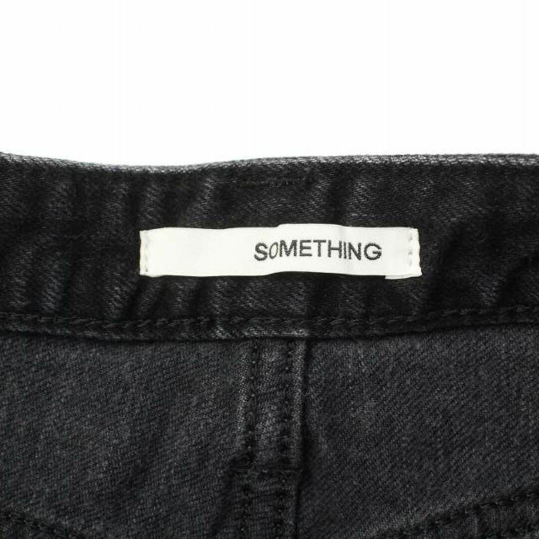 SOMETHING(サムシング)のサムシング ELSA ストレート ブラックデニム パンツ ジーンズ S 黒 レディースのパンツ(デニム/ジーンズ)の商品写真