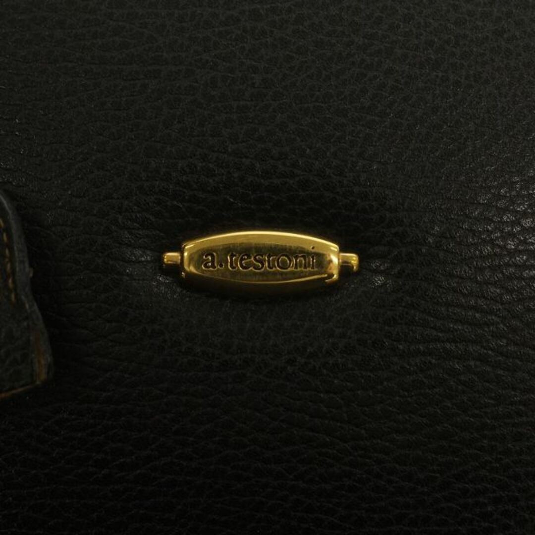a.testoni(アテストーニ)のa.testoni ビジネスバッグ ハンドバッグ ブリーフケース レザー 黒 メンズのバッグ(その他)の商品写真