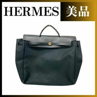 エルメス(Hermes)のエルメス エールバッグMM トワルオフィ シエ カーフ レディース ブラック(ショルダーバッグ)