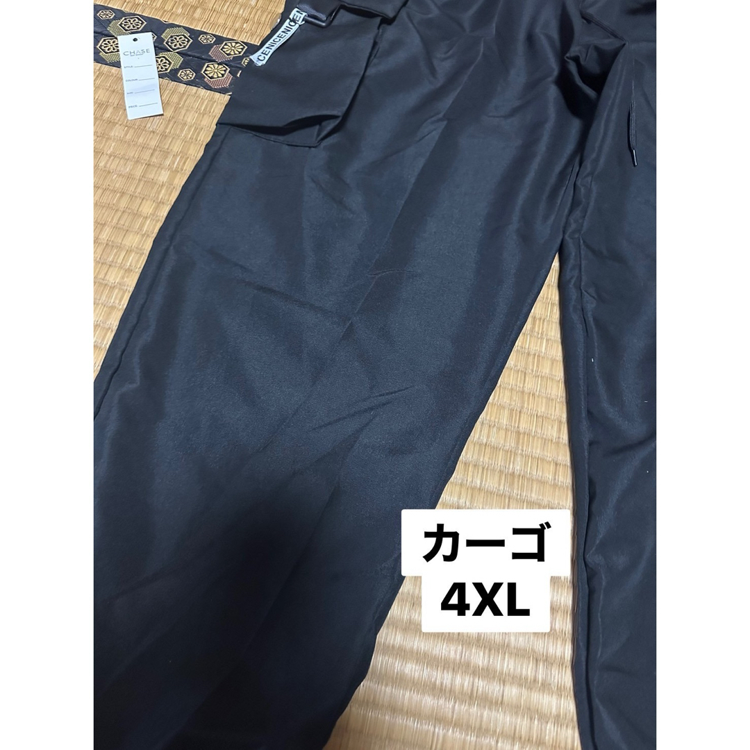 【新品・未使用】メンズ 4XL カーゴパンツ ワークパンツ ゆったり ブラック メンズのパンツ(ワークパンツ/カーゴパンツ)の商品写真