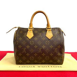 ルイヴィトン(LOUIS VUITTON)の極 美品 鍵付き LOUIS VUITTON ルイヴィトン スピーディー 25 モノグラム レザー ハンドバッグ ミニ ボストンバッグ ブラウン 22859(ハンドバッグ)