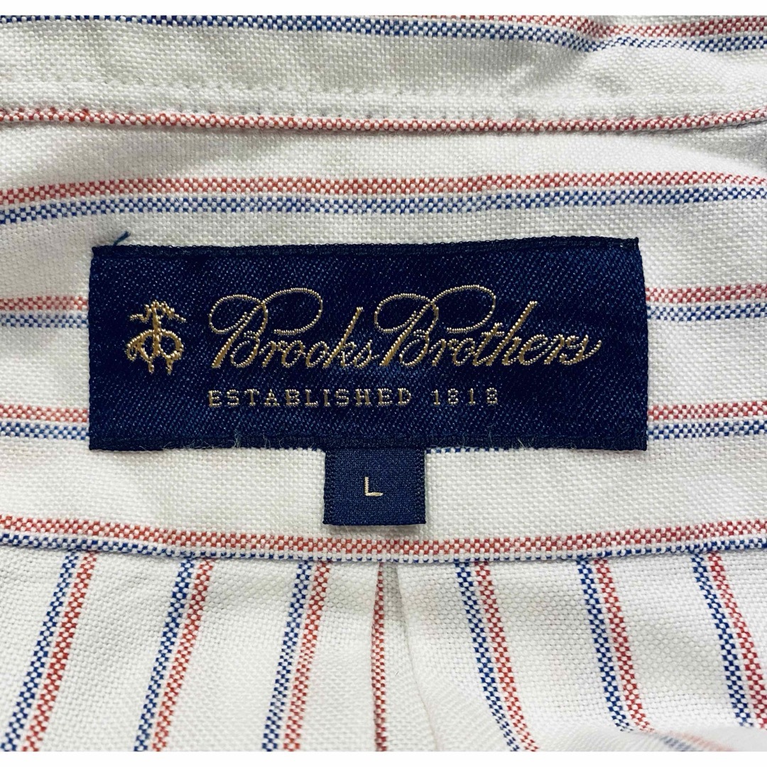 Brooks Brothers(ブルックスブラザース)の【入手困難】BROOKS BROOKS BDシャツ 半袖 ストライプ L 大人気 メンズのトップス(シャツ)の商品写真