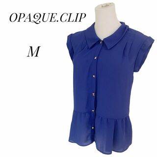 オペークドットクリップ(OPAQUE.CLIP)のOPAQUE.CLIP   オペークドットクリップ　半袖　シャツブラウス  M(シャツ/ブラウス(半袖/袖なし))