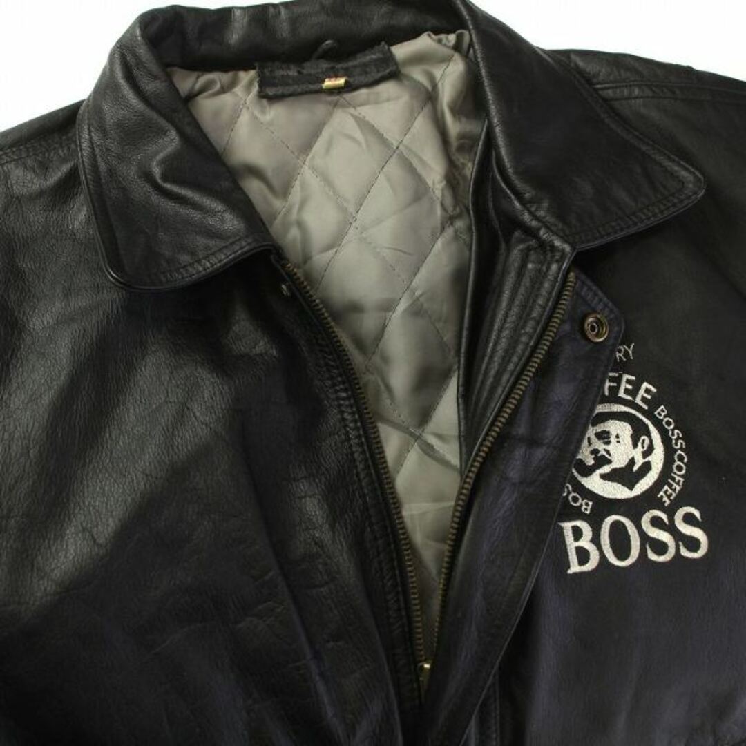 other(アザー)のBOSS 1994年版 ヴィンテージ 初代ボスジャン レザージャケット LL 黒 メンズのジャケット/アウター(ブルゾン)の商品写真