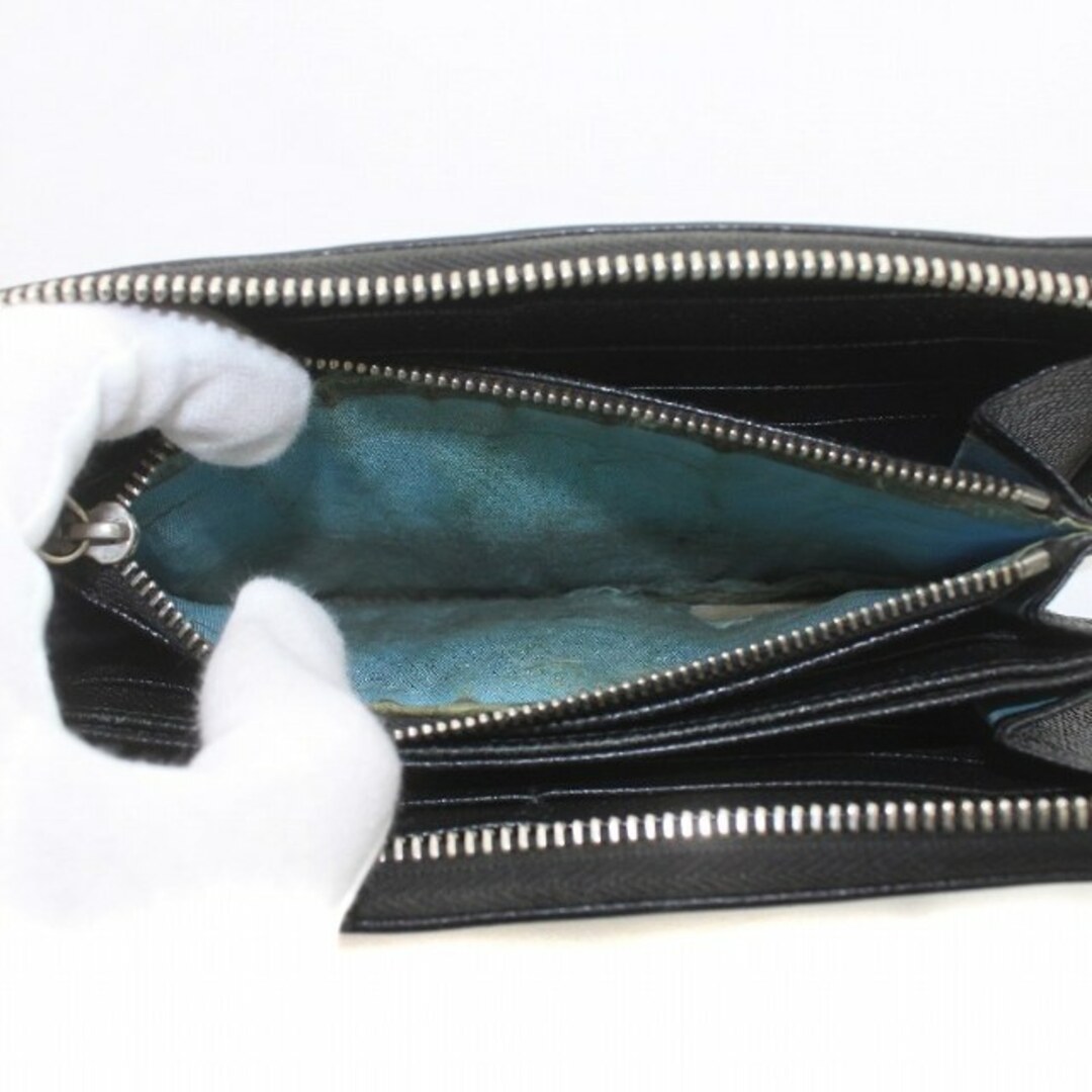 BVLGARI(ブルガリ)のBVLGARI 長財布 レザー ラウンドファスナー 黒 FG.M16.36933 メンズのファッション小物(長財布)の商品写真