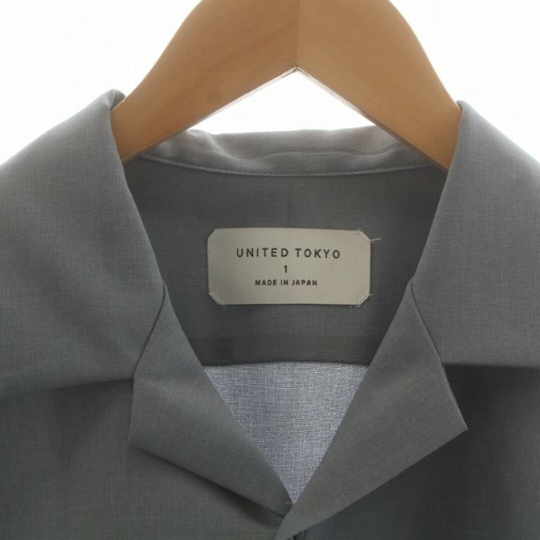 UNITED TOKYO オープンカラーシャツ 半袖 無地 1 S グレー メンズのトップス(シャツ)の商品写真