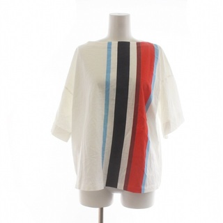 Marni - マルニ Tシャツ カットソー 半袖 ストライプ ロゴ 38 M 白 ホワイト