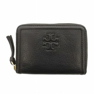 トリーバーチ(Tory Burch)のトリーバーチ 財布 小銭入れ コインケース ラウンドファスナー ロゴ レザー 黒(コインケース)