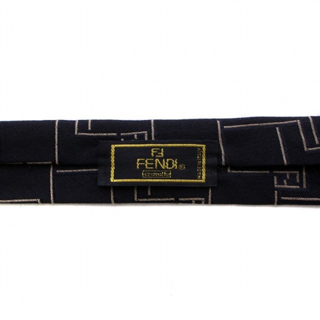 FENDI(フェンディ)のFENDI ネクタイ ワイドタイ ズッカ ロゴ FF柄 絹 イタリヤ製 黒 メンズのファッション小物(ネクタイ)の商品写真