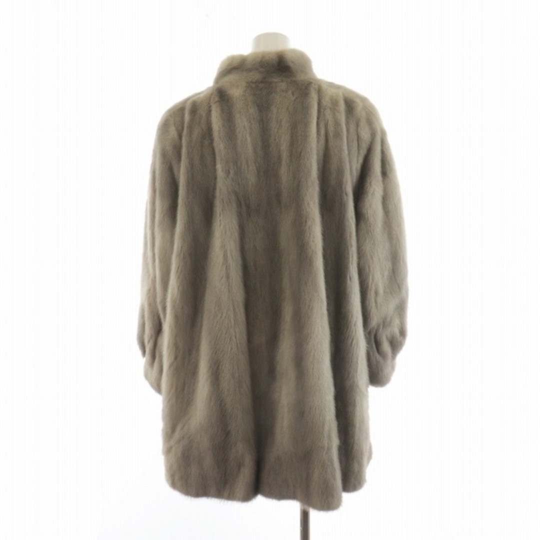 サガミンク 銀サガ 毛皮コート サファイアミンクファー ミドル F グレー レディースのジャケット/アウター(毛皮/ファーコート)の商品写真