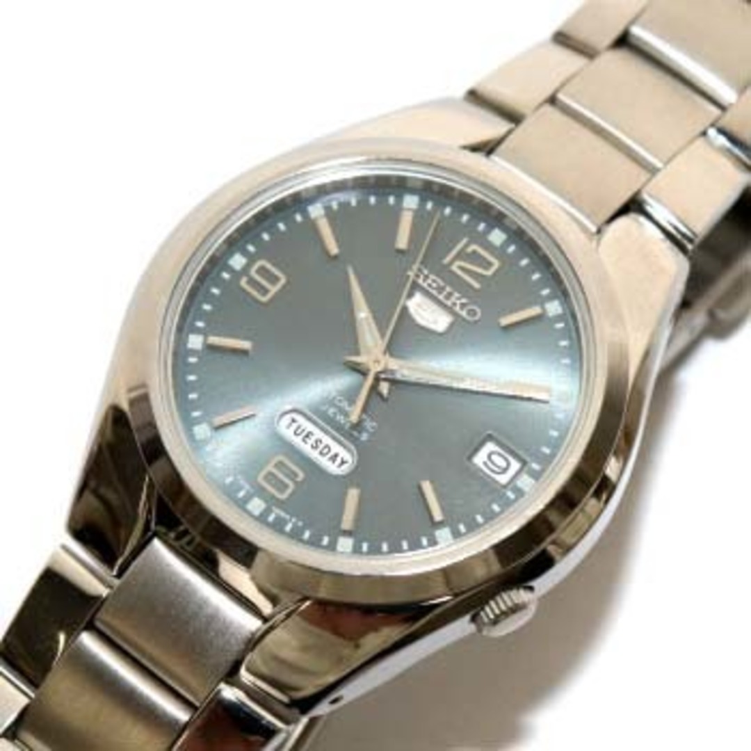 SEIKO(セイコー)のセイコー ファイブ 腕時計 自動巻き アナログ 3針 デイデイト シルバー色 レディースのファッション小物(腕時計)の商品写真
