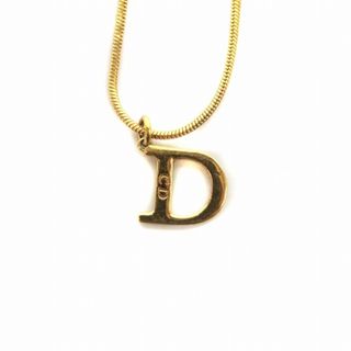 クリスチャンディオール(Christian Dior)のクリスチャンディオール ネックレス ペンダント アクセサリー Dロゴ ゴールド色(ネックレス)