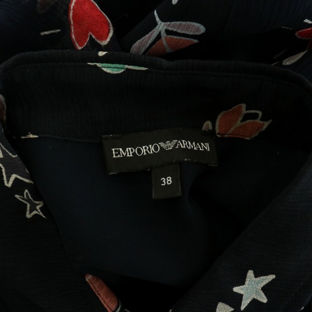 Emporio Armani(エンポリオアルマーニ)のエンポリオアルマーニ シャツワンピース ドレス ミドル ステンカラー シースルー レディースのワンピース(ひざ丈ワンピース)の商品写真