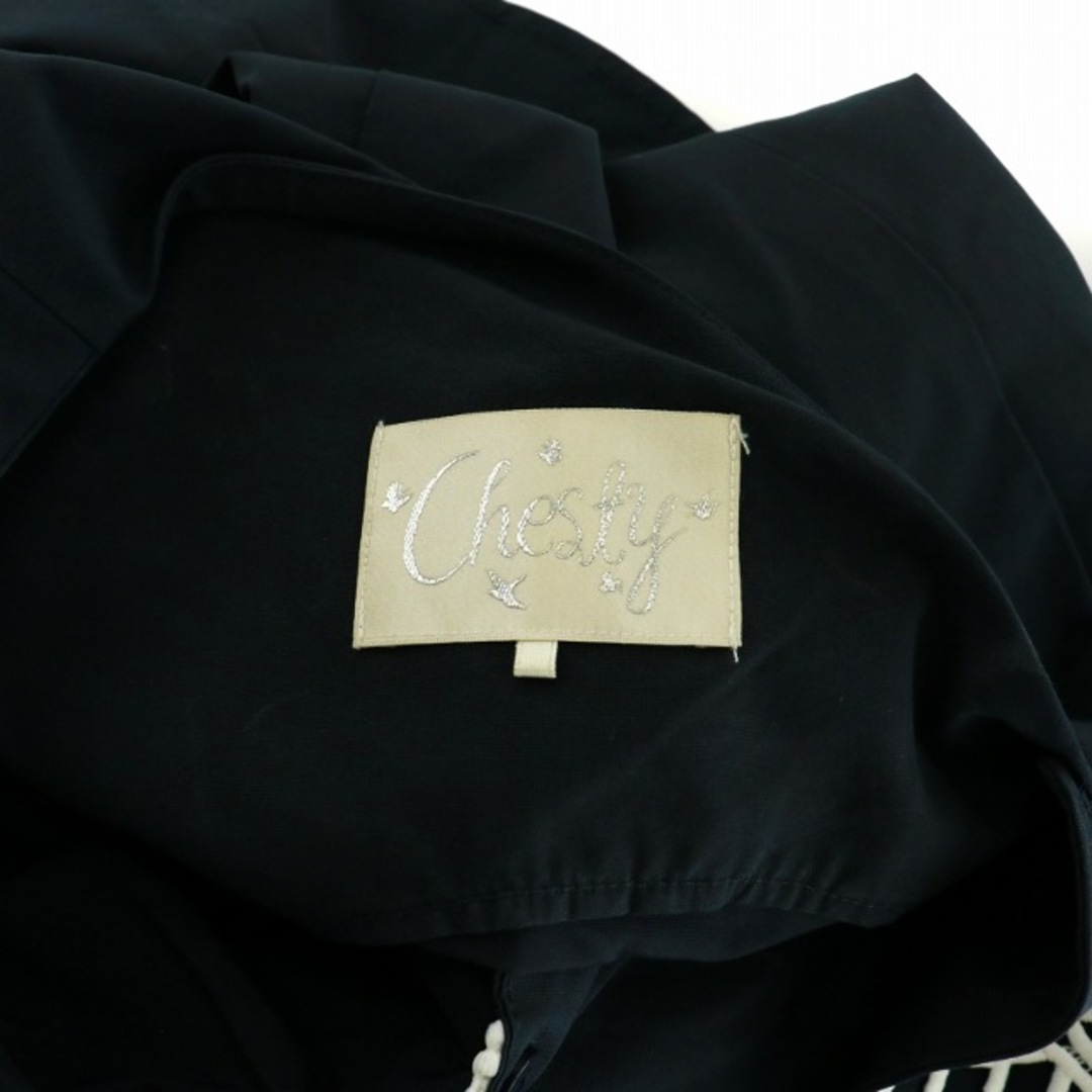 Chesty(チェスティ)のチェスティ オールインワン サロペット ワンピース パンツ フリル 1 S 紺 レディースのパンツ(サロペット/オーバーオール)の商品写真
