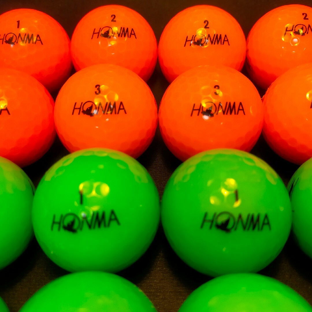 本間ゴルフ(ホンマゴルフ)の【B級】ホンマD1 20球 (緑,橙) ロストボール ゴルフボール スポーツ/アウトドアのゴルフ(その他)の商品写真
