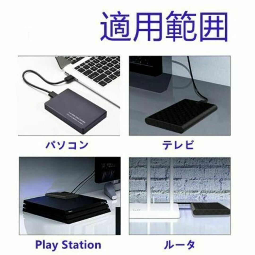 E057 640GB USB3.0 外付け HDD TV録画対応 p4 スマホ/家電/カメラのPC/タブレット(PC周辺機器)の商品写真