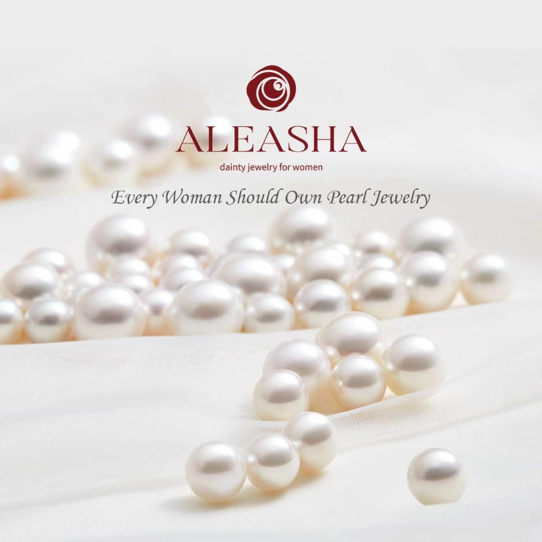 [Aleasha] パール ネックレス イヤリング セット 8mm 人工真珠 レ レディースのアクセサリー(その他)の商品写真