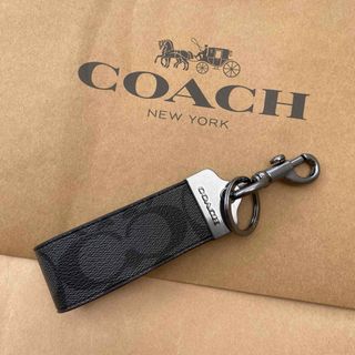 コーチ(COACH)のキーホルダー　キーケース　キーリング　ブラック(キーホルダー)