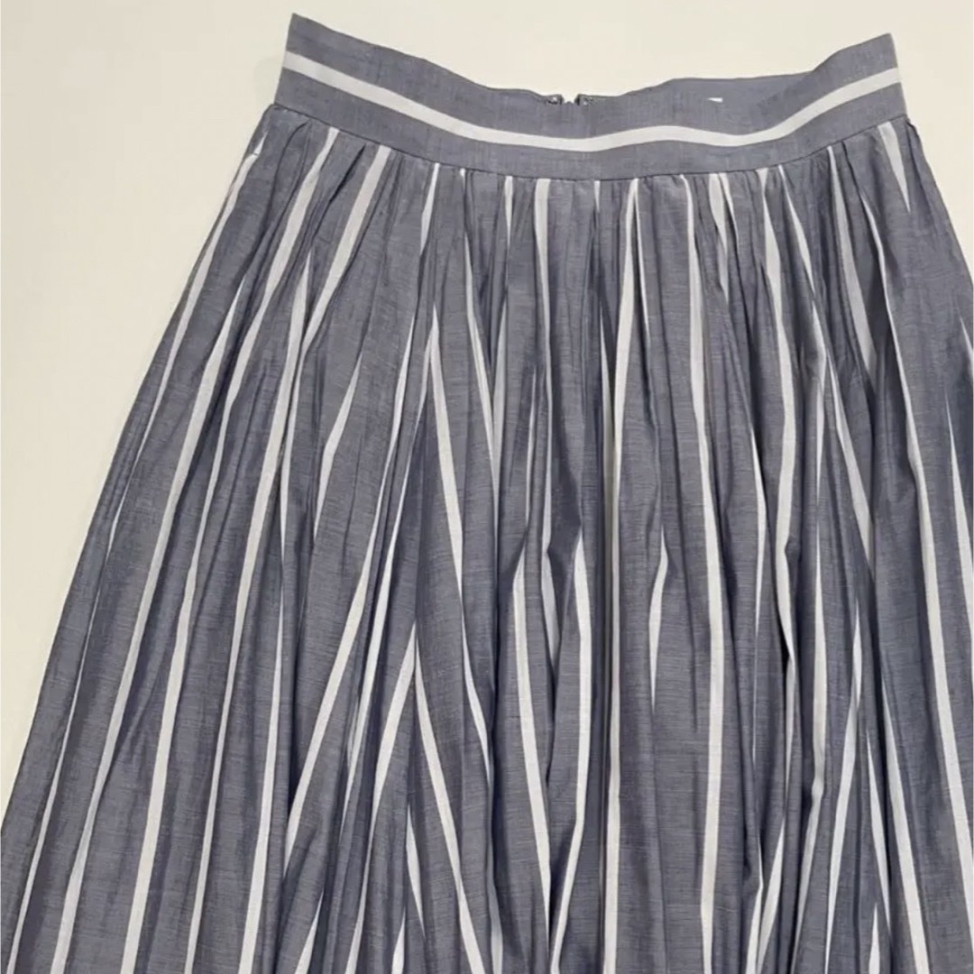 ebure(エブール)の美品 ebure マラケッシュストライプ ボリュームフレアスカート 75,900 レディースのスカート(ロングスカート)の商品写真