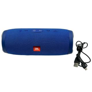 JBL CHARGE3 Bluetooth スピーカー IPX7防水/ポータブル/パッシブラジエーター搭載 ブルー チャージ3 音響機器 音楽 充電式 持ち運び 中古 W1(スピーカー)