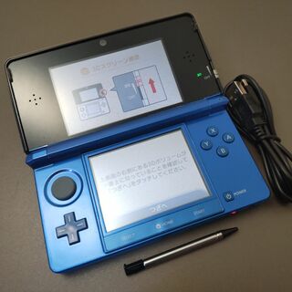 ニンテンドー3DS(ニンテンドー3DS)の安心の整備済み！◆任天堂3DS 中古本体◆コバルトブルー◆50(携帯用ゲーム機本体)