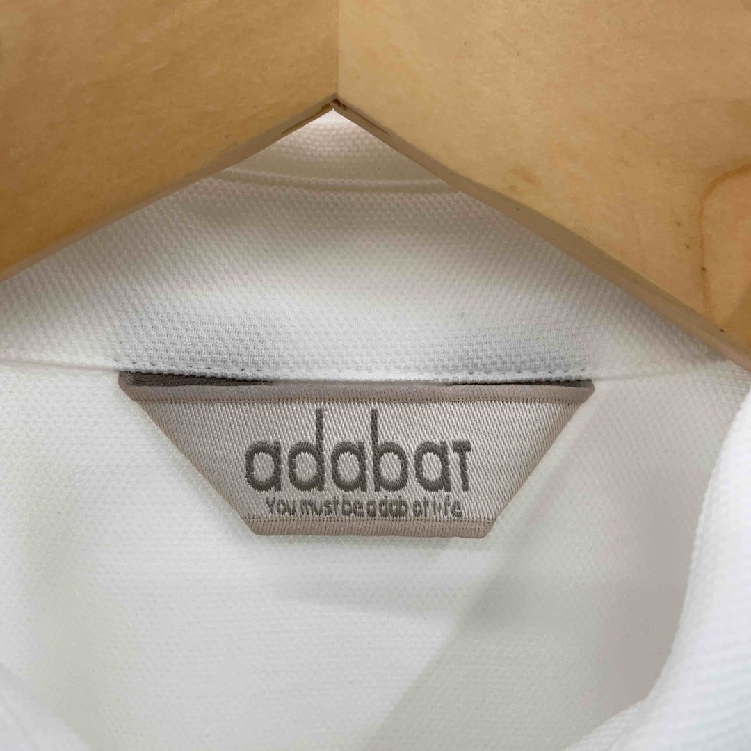 adabat(アダバット)のadabat アダバット  レディース ゴルフウェア ホワイト 花柄 ポロシャツ レディースのトップス(ポロシャツ)の商品写真