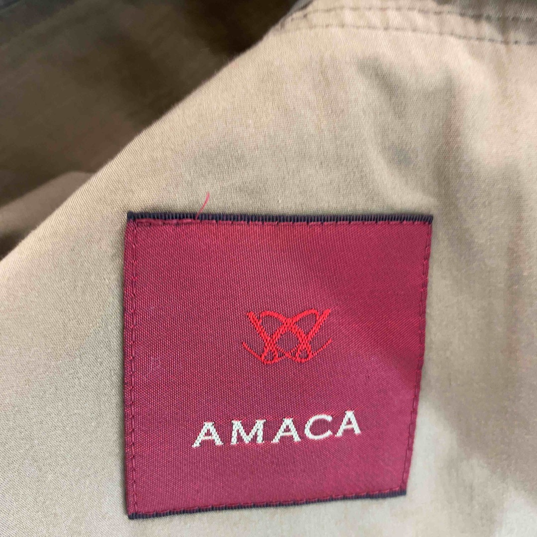 AMAGA　レディース ノーカラージャケット　ブラウン レディースのジャケット/アウター(ノーカラージャケット)の商品写真
