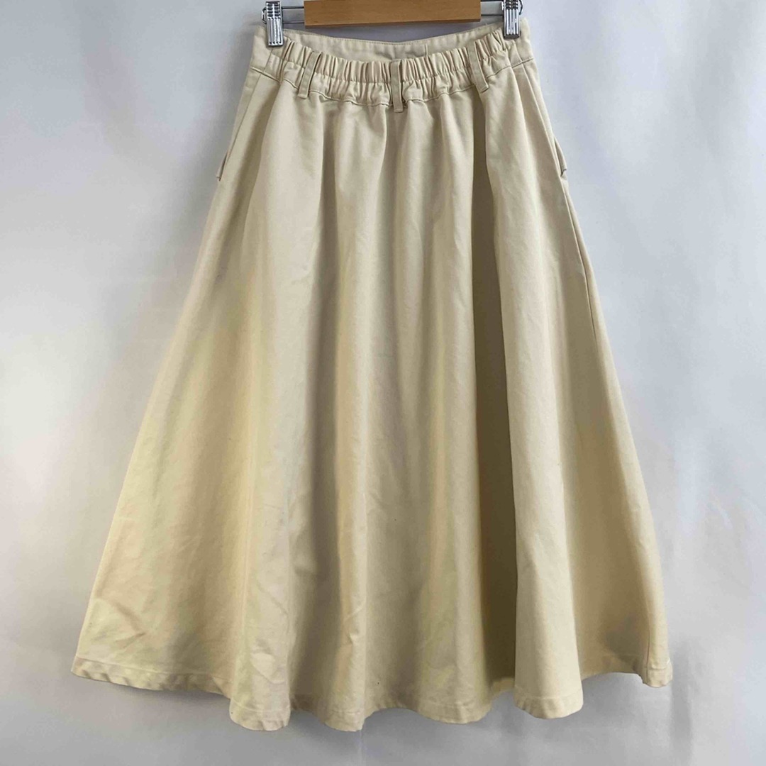 COLZA(コルザ)のCOLZA  レディース ひざ丈スカート クリーム色 tk レディースのスカート(ひざ丈スカート)の商品写真