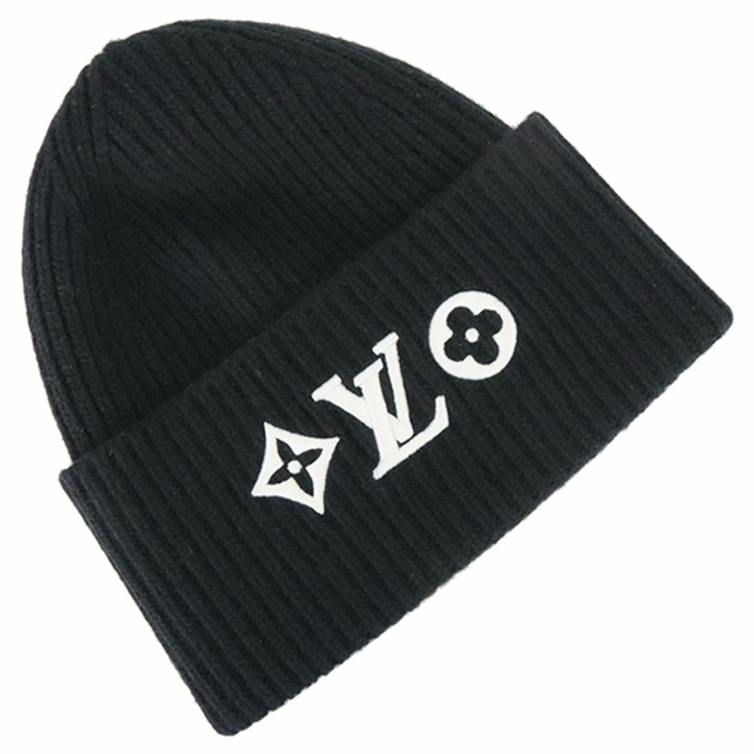 LOUIS VUITTON(ルイヴィトン)のルイヴィトン ニット帽 ビーニー 帽子 メンズ レディース LV ロゴ ブラック ホワイト 新品 4523 メンズの帽子(ニット帽/ビーニー)の商品写真