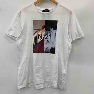 N21 ヌメロヴェントゥーノ プリントT メンズ Tシャツ 白 半袖(ポロシャツ)