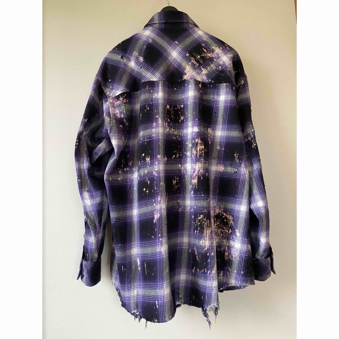 Rafu  Bleached & Damaged shirt L メンズのトップス(シャツ)の商品写真