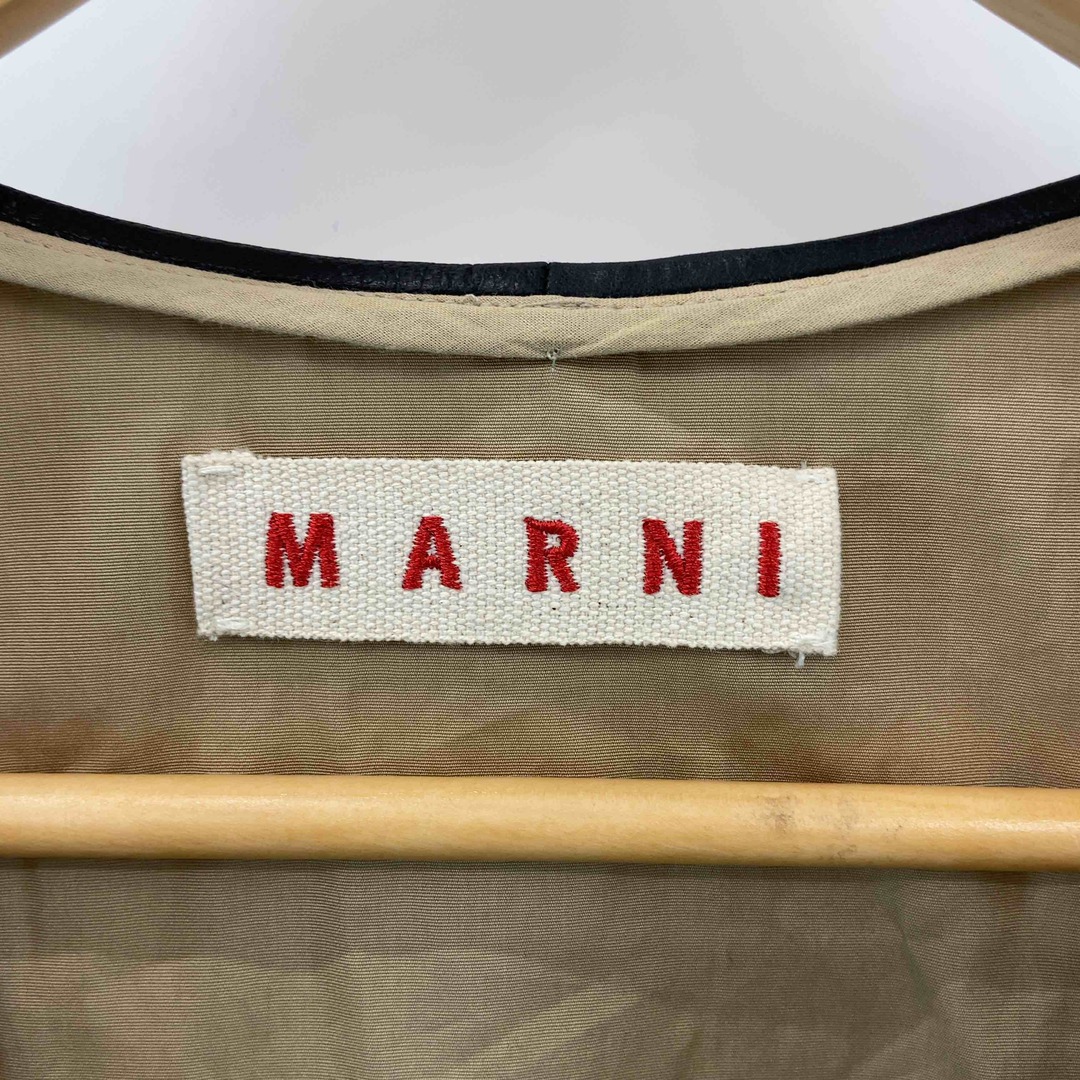 Marni(マルニ)のMARNI マルニ レディース 半袖　ミニ丈ワンピース　ベージュ　Vネック　イタリア製 レディースのワンピース(ミニワンピース)の商品写真