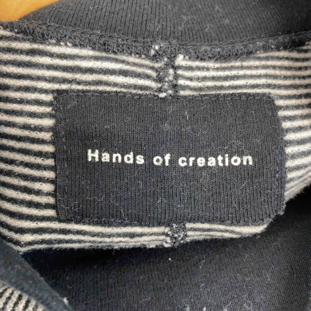 Hands of creation ハンズオブクリエイションボーダー モノトーン 秋冬 メンズ Tシャツ 長袖 メンズのトップス(Tシャツ/カットソー(七分/長袖))の商品写真