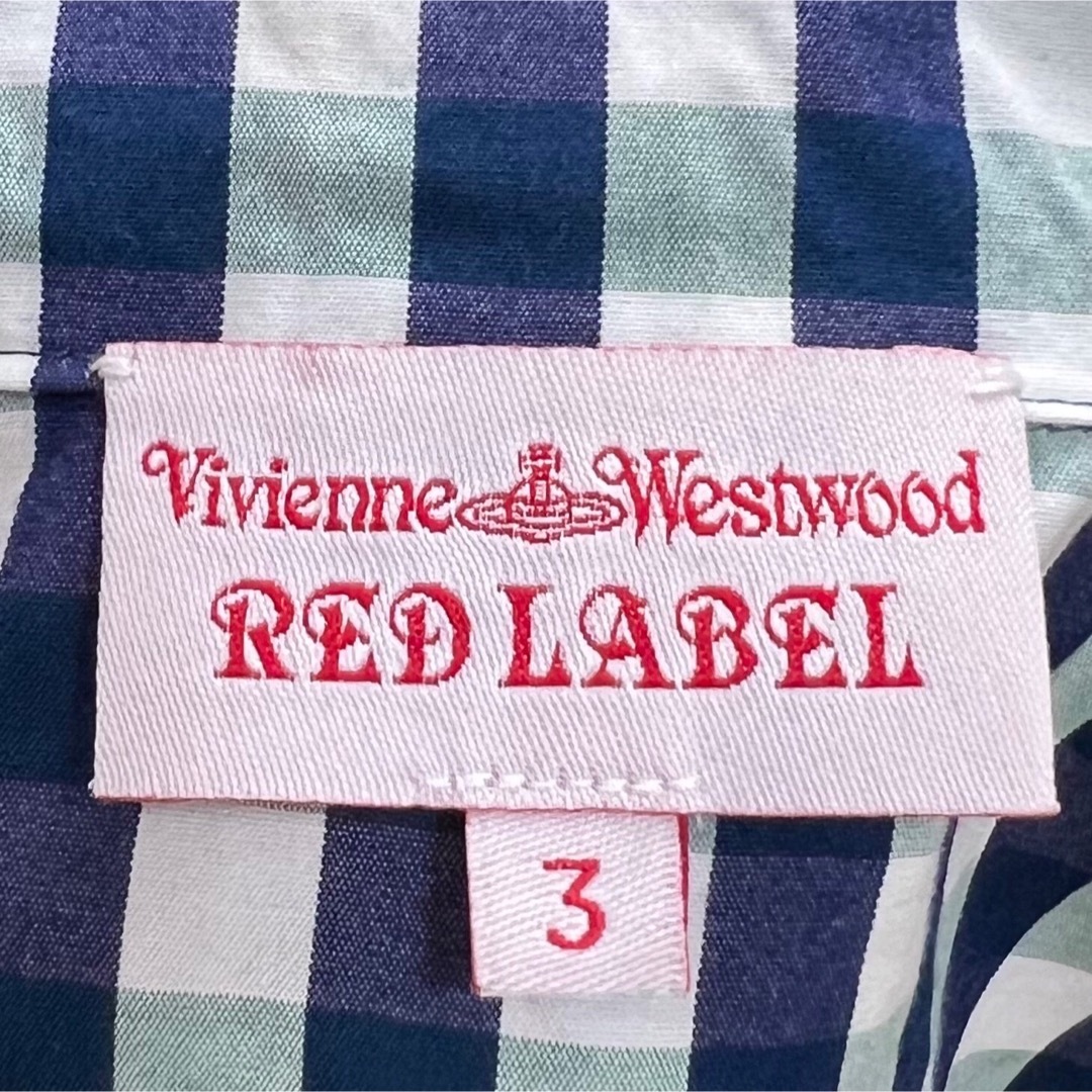 Vivienne Westwood(ヴィヴィアンウエストウッド)の美品♡Lサイズ♡ヴィヴィアンウエストウッド オーブ ボタン チェック ワンピース レディースのワンピース(ひざ丈ワンピース)の商品写真