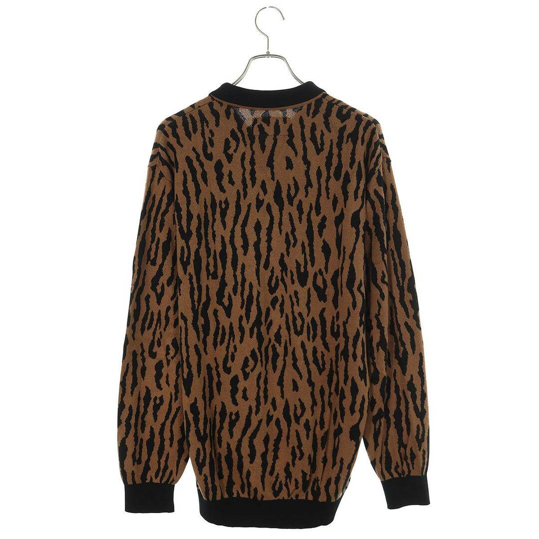 WACKO MARIA(ワコマリア)のワコマリア  LEOPARD KNIT POLO SHIRT レオパード柄ポロニット長袖シャツ メンズ L メンズのトップス(シャツ)の商品写真